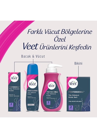 Veet Professional Tüm Ciltler için Tüy Dökücü Krem 400 ML