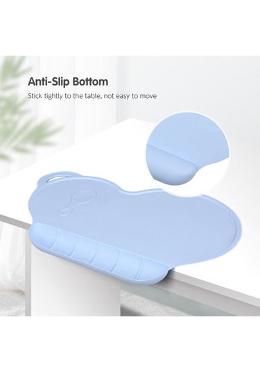 Dianziye Mavi Yemek Grubu Tutucu Bebek Minderi - Yemek Kaçırmamak İçin Antipatlama Silikon Minder Çok Renkli