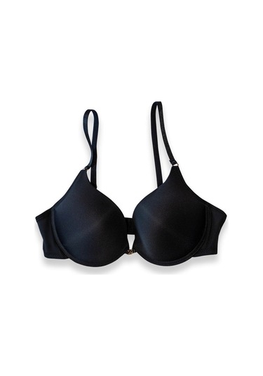 Kom Simple Push Up Sütyen Siyah 001