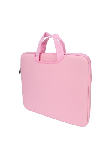 Vkemall 13 İnç Notebook İçin Pembe Sponge Kumaş Bilgisayar Çantası - 360 Koruma, Su Geçirmez, Kaymaz Fermuar - İş Ve Boş Zaman Kullanıma Uygun 35x27x2.5cm