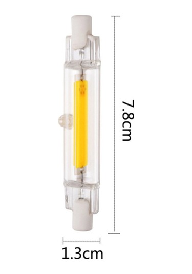 Wezone R7s Cob Led Ampul - Enerji Tasarruflu, 78mm Cam Tüp, 110v Ac Soğuk Beyaz Işık, Halojen Yerine