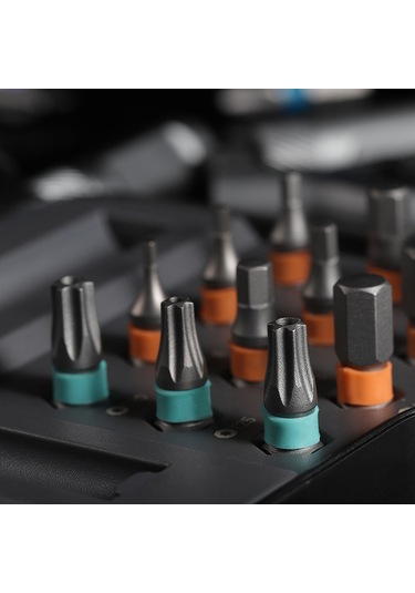 Symbee 24 Parça Çok Amaçlı Ratchet Tornavida Seti - S2 Çelik Uçlar, 58 Dişli Ters Çalışma, Ev/dıy Tamir Aleti Kutusu İle