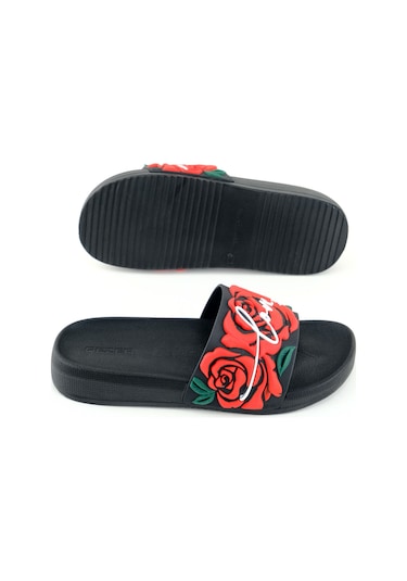 Gezer Kadın Yazlık Rahat Taban Ev Bahçe Günlük Terlik Kırmızı