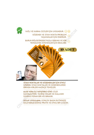 Siyah Nokta Ve Gözenek Temizleyici Burun Bandı 10 Lu Pürüzsüz Ve Temiz Cilt İçin Etkili Çözüm