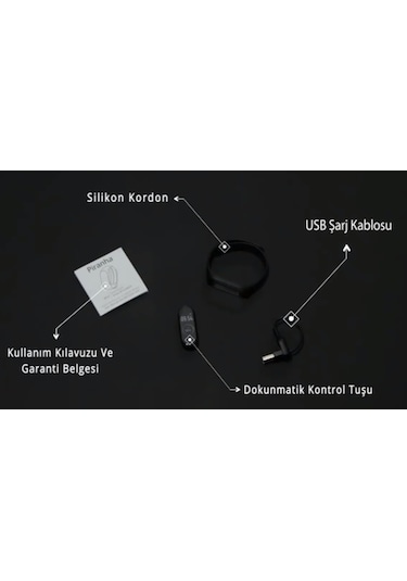 Piranha 9918 Renkli Ekran Su Geçirmez Bluetooth Bileklik Saat Siyah