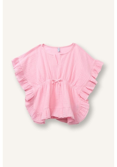 Defacto Müslin Fırfırlı Kaftan Kız Bebek H1818a526hspn253