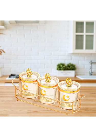 Suntek Şeker Kavanozları Düğün Dekoru Ile Mutfak Tatili Kehribar