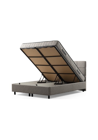 90x190 Vitalia Baza Başlık Seti - Açık Gri