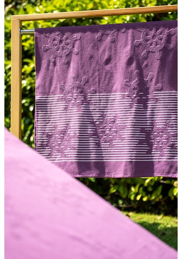 Menderes Home Cotton Collection Bukle Plaj Havlusu Çark Mor
