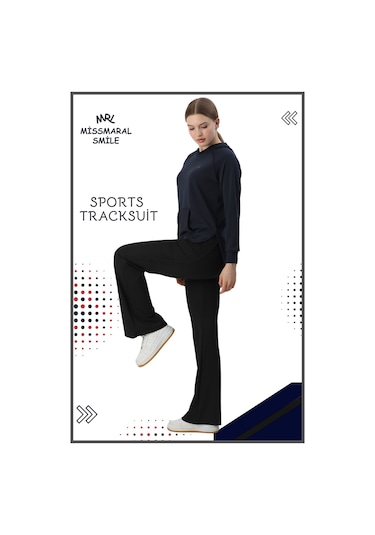 Kadın Spor Eşofman Takım İspanyol Paça Çift Cepli Alt &kapüşonlu Kanguru Cepli Üst Lacivert 3053 Lacivert Kadın Spor Eşofman Takım İspanyol Paça Çift Cepli Alt &kapüşonlu Kanguru Cepli Üst Lacivert 3053 Lacivert