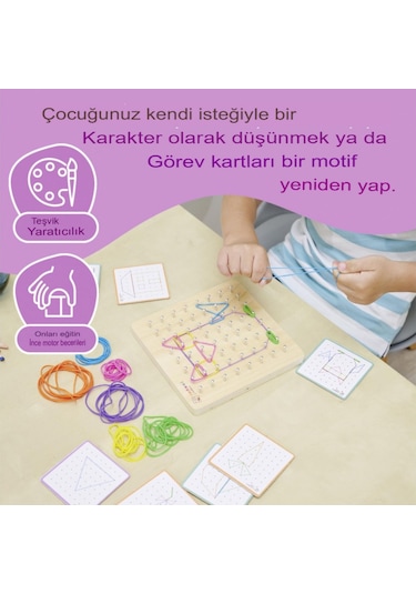 Eichhorn Montessori Ahşap Geo Board