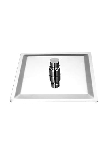 Tepe Duş Başlığı Kare Slim 304 Metal 25x25 Cm Siyah