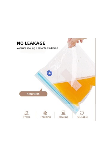 35pcs Vakumlu Gıda Saklama Torbası Yeniden Kullanılabilir Vakumlu Kapatma Torbaları 3 Boyutlu 1 El Pompası 4 Pişirme Klipsi