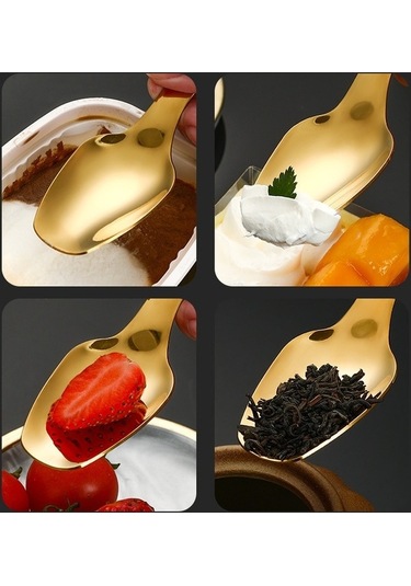 Dancemonkey 5 Parça Set 304 Çelik Kısa Saplı Çay Kaşığı Tatlı Kaşığı Çok Renkli