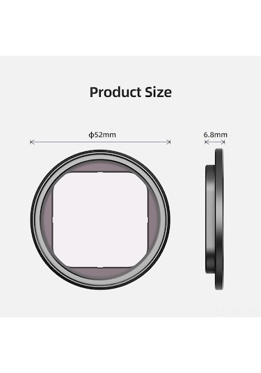 Ximistore9 Insta360 Ace/ace Pro İçin Alüminyum+silikon 49mm Filtre Tutucu - Spor Kamera Erişim Aracı