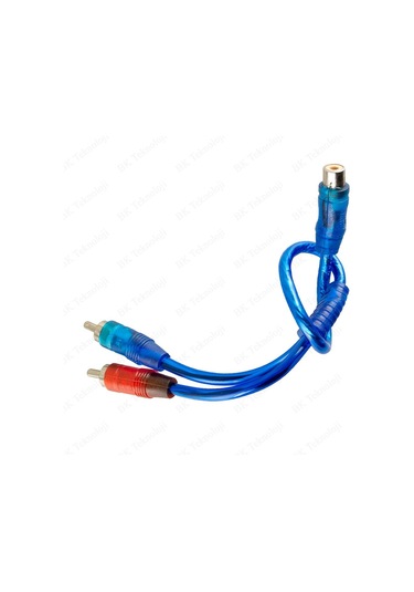 Yüksek Kalite Silikon RCA Dişi - 2 RCA Erkek  Anfi Y Ayırıcı Kabl