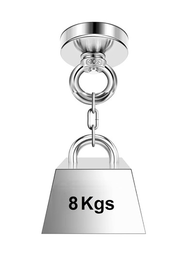 Knd16 Mıknatıs 8kg N52 Halka Askı Taşıyıcı Çekici Super