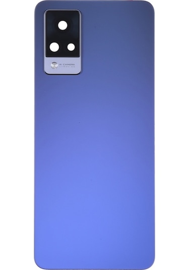 Cbtx Vivo V21 Uyumlu Kamera Lens Kapağı İle Pil Arka Kapağı Mavi