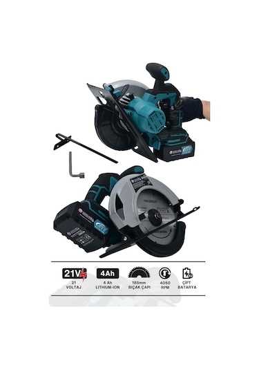 Mur-Cell MUR-5931 Profesyonel Lazerli 21V 4.0AH Sunta Kesme Daire Testere Makinesi