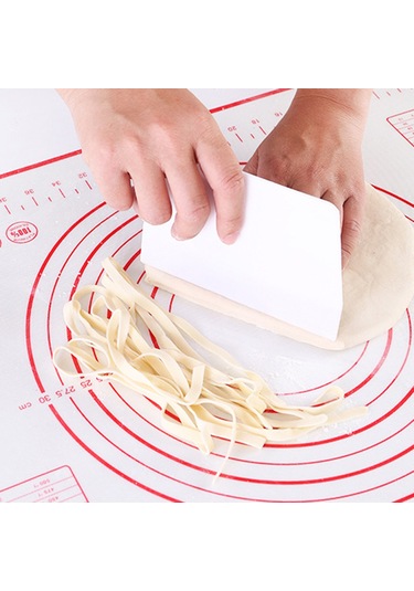Suofeng Kırmızı 40x30cm Ölçülü Silikon Hamur Hazırlama Ve Fırın Matı - Yeniden Kullanılabilir Pastacılık Aleti Kırmızı