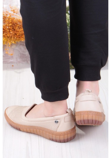 Pierre Cardin 54562 Anatomik Rahat Ürün Hakiki Deri Kadın Ayakkabı Bej