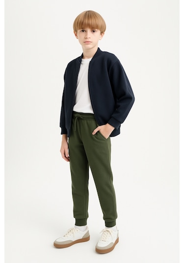 Erkek Çocuk Basic Jogger Paça Okul Eşofman Altı Ak-2350 Haki