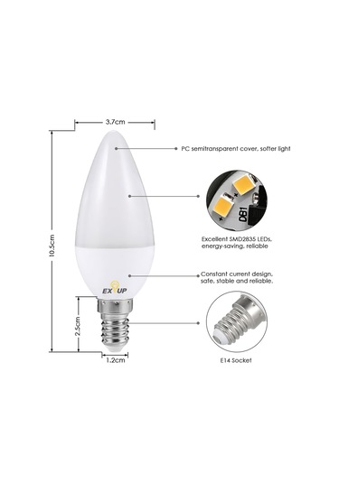 Symbee E14 Tabanlı Led Ampul 5w/7w Seçenekli 30.000 Saat Ömürlü Beyaz/ıslak Beyaz Işık 270 Açı Ip44 Sıcak Beyaz