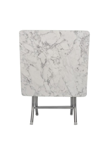 Antrasit Mermer Desenli Katlanabilir Masa 60 60 Diğer