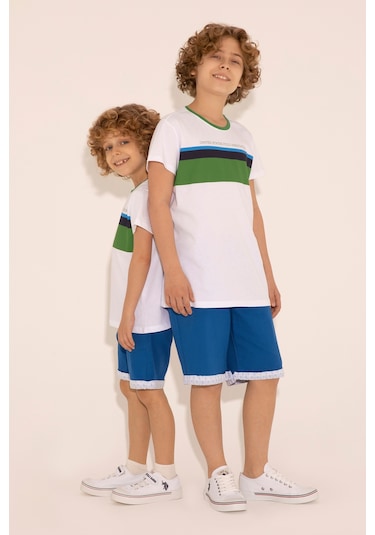 U.s. Polo Assn. Erkek Çocuk Saks Şort / Bermuda 50282972-vr045 Mavi