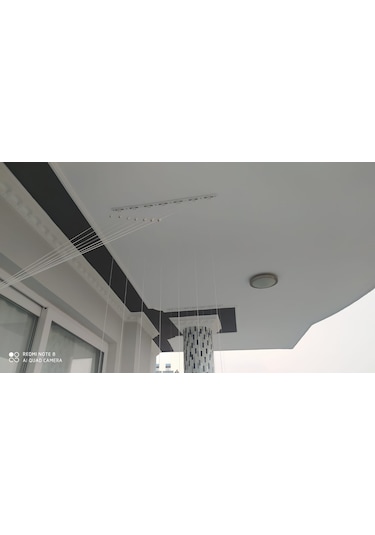 Yıldız White 5 Sıralı 175 Cm Boyunda Asansörlü Çamaşır Kurutucu Gümüş