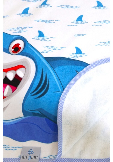 Çoçuk Havlu Panço Köpek Balığı 2-4 Yaş