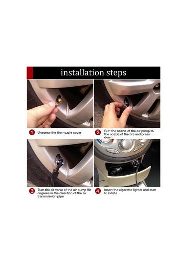 Taşınabilir Hava Kompresörü Araba Elektrik 12 12v Mini Hava Kompresörü Oto Hava