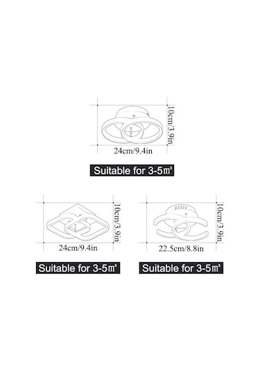 Double C Ac85-265v Metal Tavan Işık Kısılabilir Aydınlatma Koridor Koridor Giriş Yolu Koridor Armatürleri Akrilik Ev Kapalı Lamba Diğer