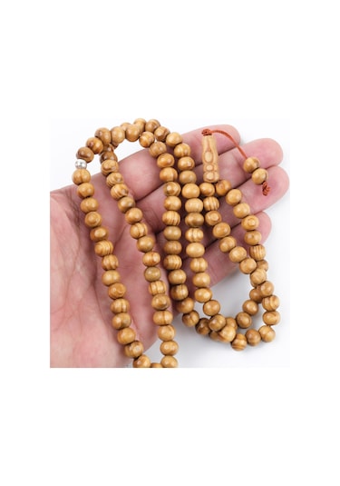 Meram Kavak 99luk Küre Kesim 7.5mm Namaz Tesbihi-açık Kahverengi Açık Kahverengi