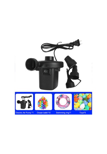 Xindoker Plastik Elektrikli Hava Pompa Seti - Havuz, Yüzme Halka Ve Oyunlar İçin Hızlı Şişirme Fonksiyonu İle 17 Parça Tam Züccaciye Paketi
