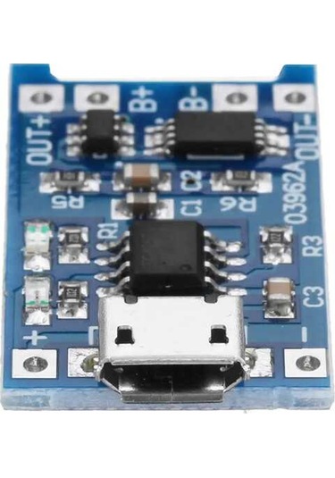 TP4056 Micro USB Korumalı Lipo 18650 Pil Şarj Devresi (10 Adet)