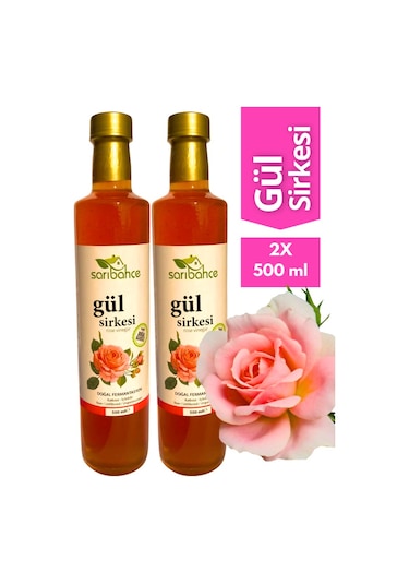 Gül Sirkesi 500 Ml 2'li Paket - Organik Doğal Fermantasyon