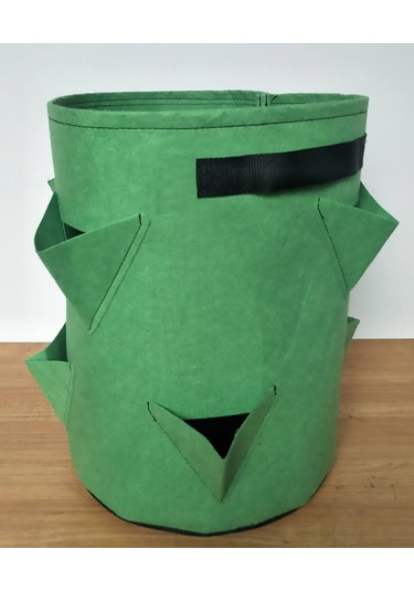 Qingmipy 3 Lü Felt Bitki Saksısı - Çayır Yeşili, 23x28cm, 18l/5 Galon, Çilek, Ot Ve Çiçekler İçin, Sıcak/soğuk Dayanıklı, Taşınabilir