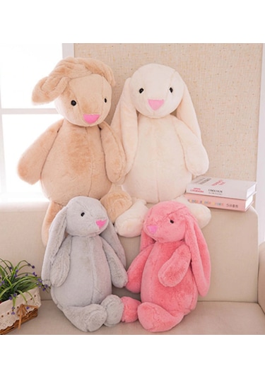 Uyku Arkadaşım Uzun Kulak Bunny Peluş Tavşan 65 Cm Pembe