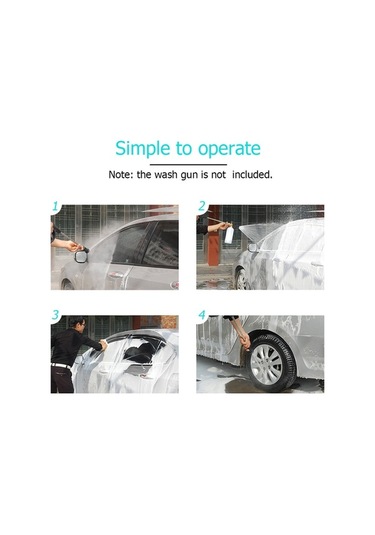 Araç Temizleme İçin Yüksek Basınçlı Köpük Püskürtme Aparatı, 1/4 Hızlı Bağlantı, Ayarlanabilir Nozul