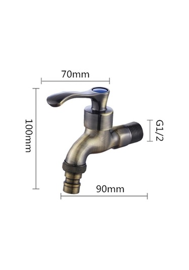 Trendooze Homyl Banyo İçin Su Musluğu Kapalı Açık Musluk Bahçe Model Bronz Renk Bronz