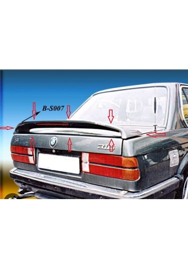 Bmw E30 Bagaj Rüzgarlık Işıklı Boyasız Ham Siyah Fiberclass