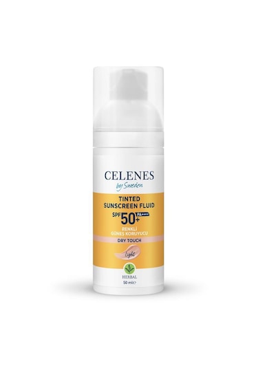 Celenes Herbal Dry Touch Renkli Güneş Koruyucu Light SPF50+ 50 ML