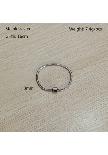 Ai Jin Cheng Unisex Paslanmaz Çelik Yılan Kemik Zincir Bilezik - Dıy Moda Takı Chına4 - Renk Süreci 4 - Renk Süreci