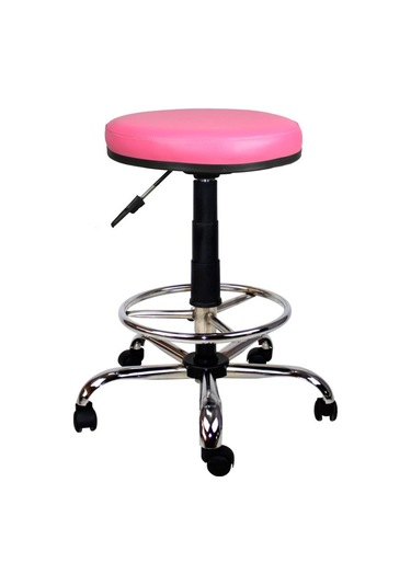 Bürocci Metal Ayaklı Yüksek Tabure-Pembe-2999T0120