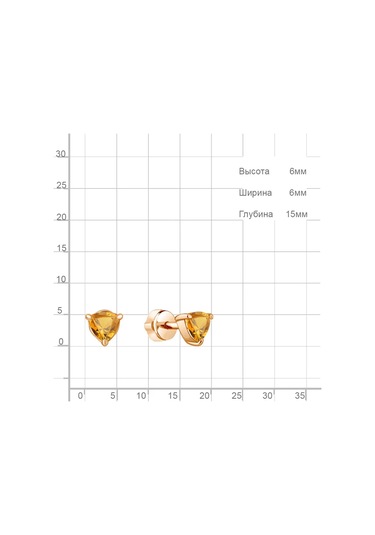 Aquamarıne 925 Ayar Gümüşten Doğal Sitrin Taşlı Küpe 274847146 Altın