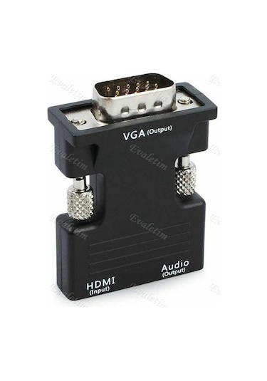 Ses Destekli Hdmı To Vga Çevirici Dönüştürücü 4499A Adaptor Monit