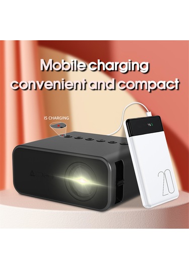 Springsun Film Projektörü Yt500 324x240p Mini Projektör Ev Taşınabilir Projektör Mini Akıllı Projektör