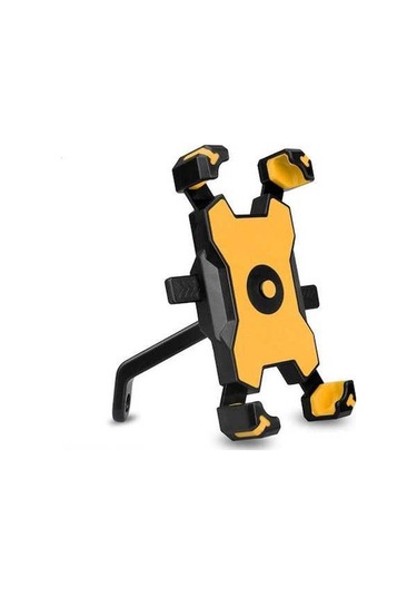 Dancemonkey 360 Derece Dönebilen Hızlı Kilitlemeli Motosiklet Ve Bisiklet Telefon Tutucu - 3.5-6.8 İnç Sarı Sarı