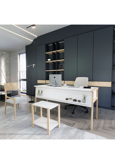 Zenith Ofis Masa Takımı Beyaz Meşe